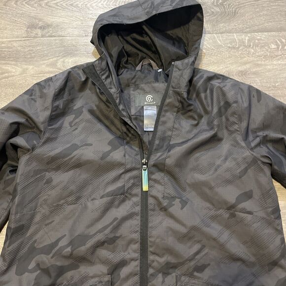 CHAMPION C9 Boys Youth Black Gray Windbreaker Camouflage Hooded Large L (12-14) - Picture 4 of 9